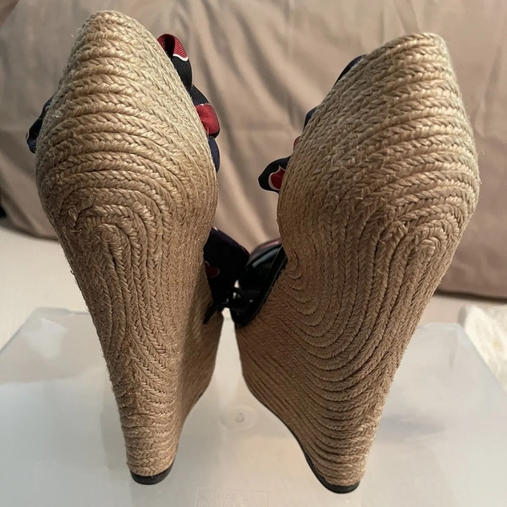 Gucci wedge sandals espadrille heart print size 37 - Picture 4 of 10